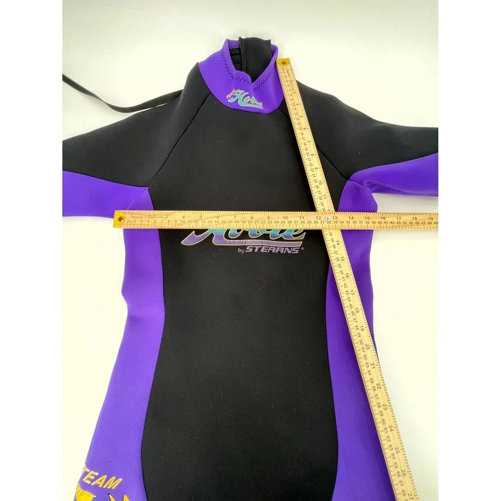 Team‎ Hobie Stearns Wetsuit Mens Medium Purple Black Logo Short Sleeve Running